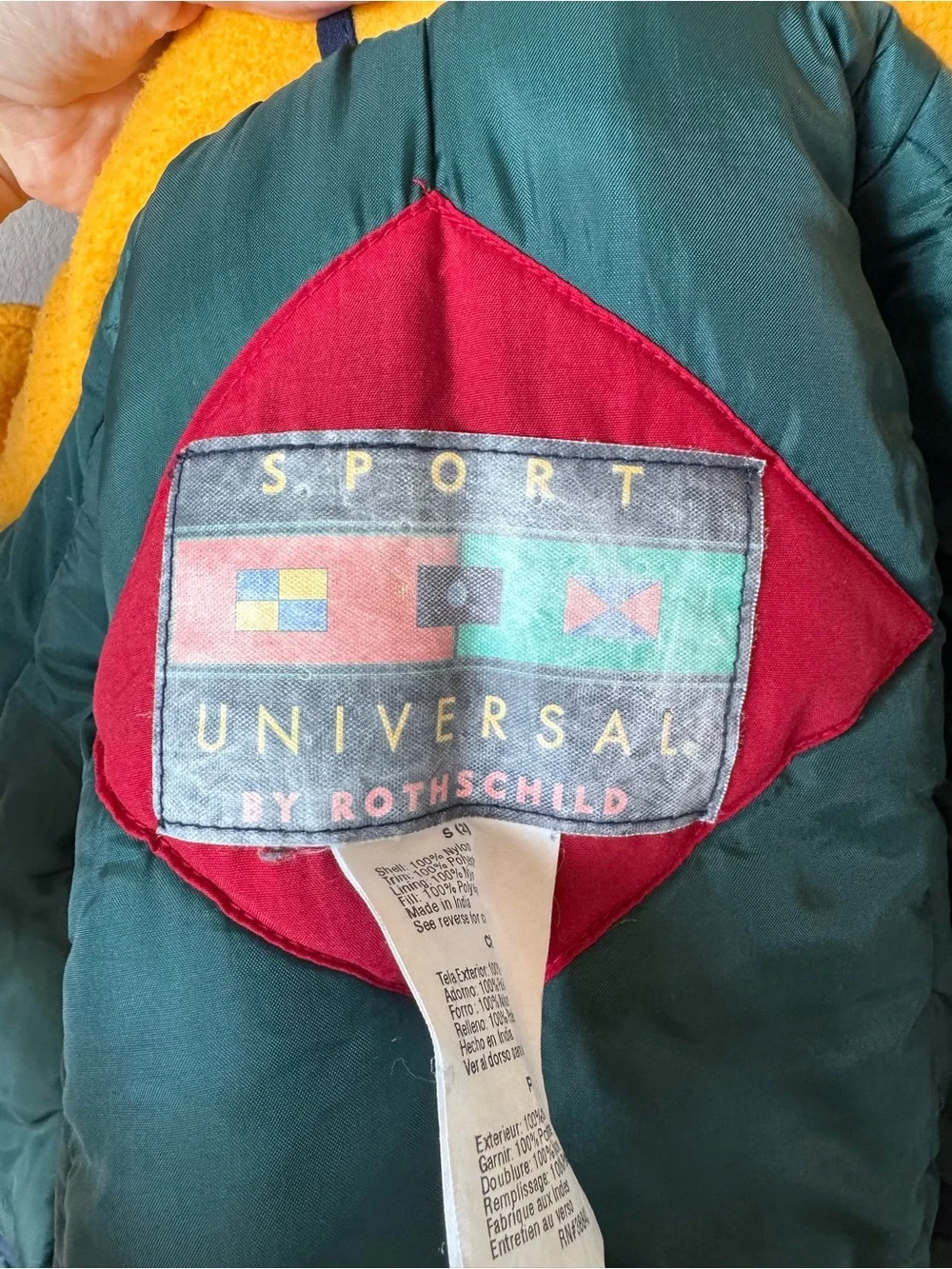 Vintage Sports Universal by Rothschild Rare Colorblock Hooded Ski Jacket Size 2T